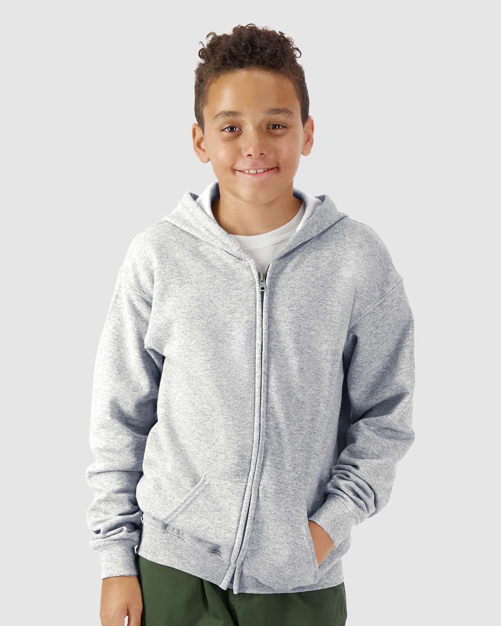 Gildan 18600B - Youth Heavy Blend™ Full-Zip Hooded Sweatshirt