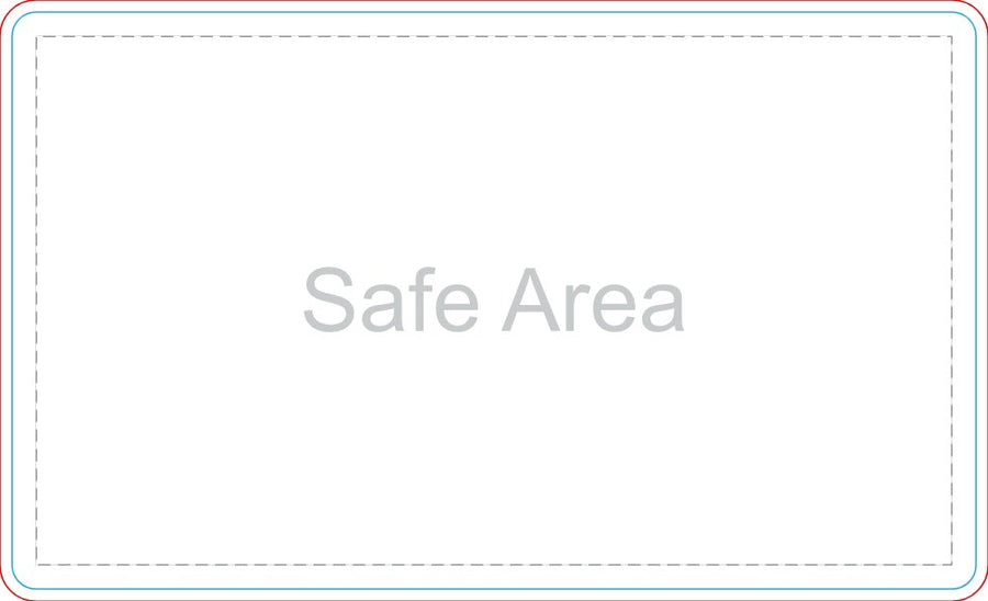 Template preview – 1" x 2" - Rectangle Stickers