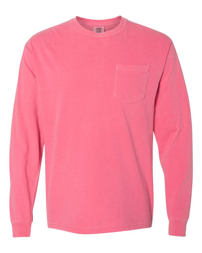 Comfort Colors 4410 - Unisex Garment-Dyed Heavyweight Long Sleeve Pocket T-Shirt