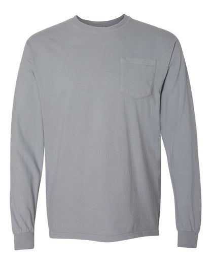 Comfort Colors 4410 - Unisex Garment-Dyed Heavyweight Long Sleeve Pocket T-Shirt
