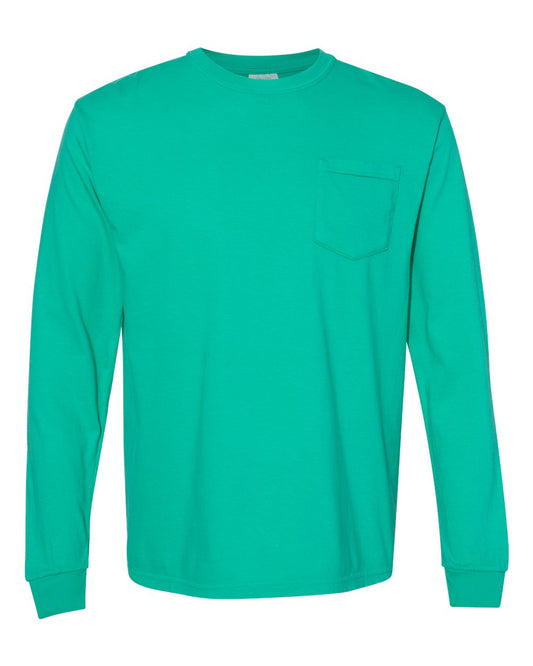 Comfort Colors 4410 - Unisex Garment-Dyed Heavyweight Long Sleeve Pocket T-Shirt